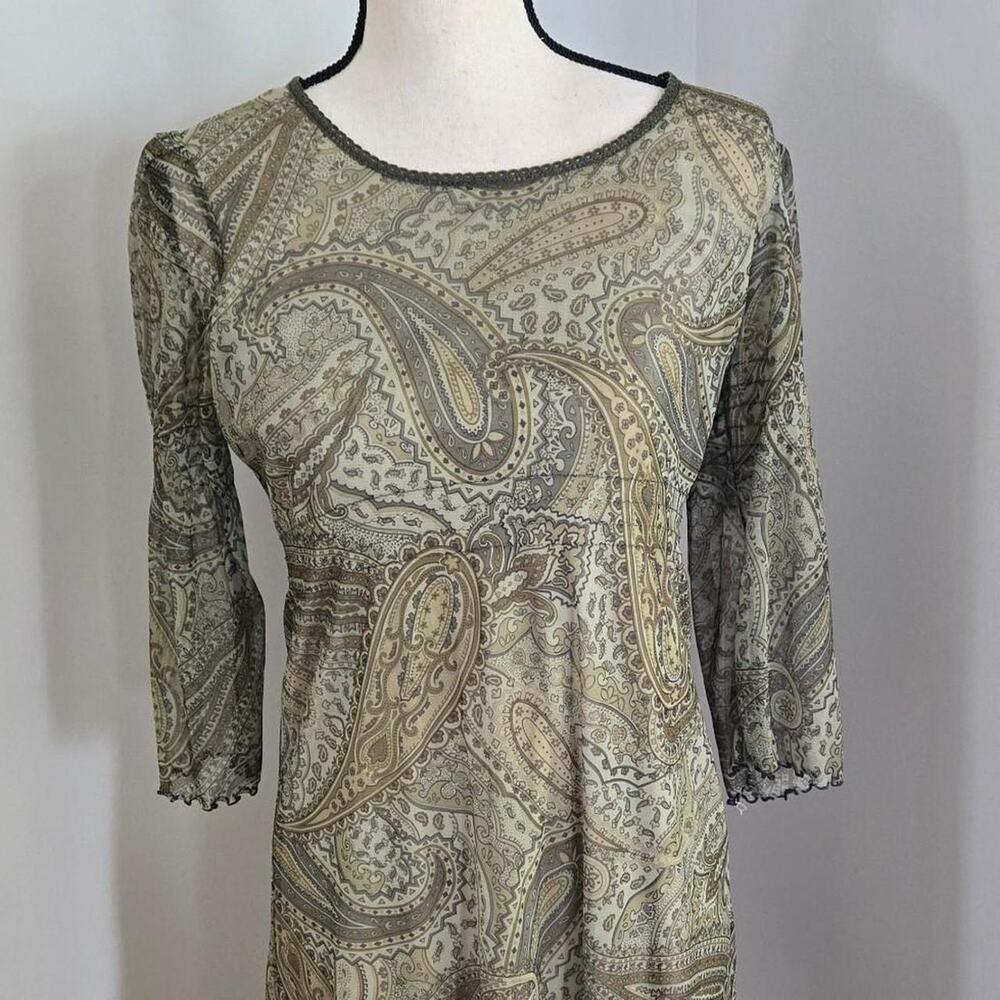 womens green mesh vintage y2k 2000s 90s dress